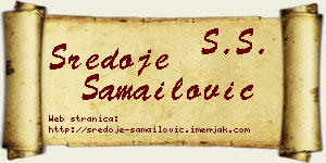 Sredoje Samailović vizit kartica